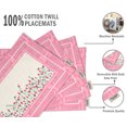 thumbnail image 4 of Vargottam Napperons - Napperon pour Table à Manger, Ensemble de 4 - Serviette en Coton Imprimée et Réversible - Napperons d'Intérieur pour Table de Salle à Manger à la Maison et en Cuisine - Motifs Floraux (Rose Rose), 4 of 5