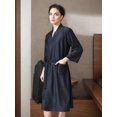 thumbnail image 3 of Men's Breathable Cool Feeling Bathrobe And Clubwear For Spring/Summer, 3/4 Sleeves, 3 of 4