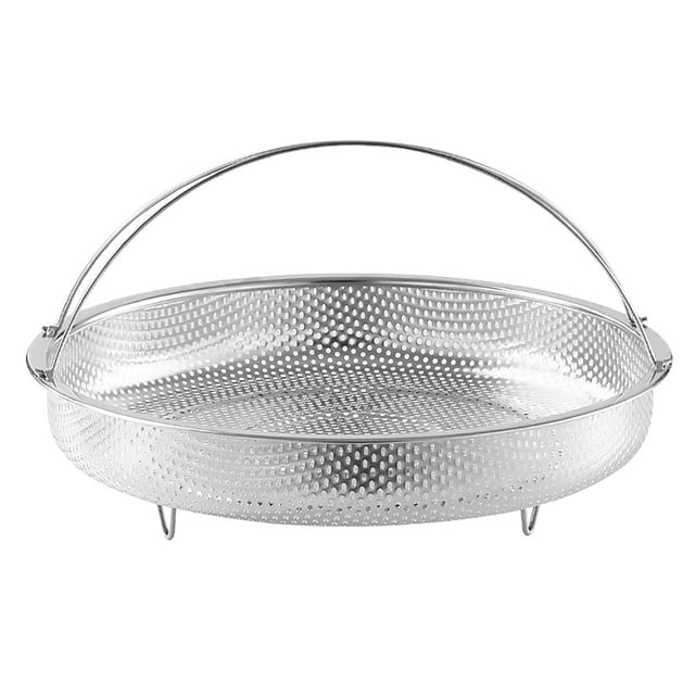 Amzcrzy Kitchen Appliances Multifunctional Household Stainless Steel Lifting Steam Rack Multi-Purpose Draining Basket Fine Mesh Steam With Carrying Handle Function Stainless Steel Basket