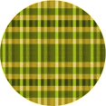 thumbnail image 1 of Ahgly Company Tapis d'Intérieur Ronds Transitionnels Vert Olive Lavables à la Machine, 5 Pieds Rond, 1 of 7