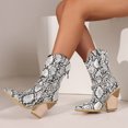 thumbnail image 1 of Qertyioot Bottes de Neige Zippées pour Femmes, Bottes Mode Unies à Talons Hauts Pointus, 1 of 6