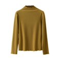 thumbnail image 1 of FAIWAD Women's Bottomed Tunic Tops Long Sleeve Round Neck Stretch Basic Lightweight Pullover Tops, 1 of 7