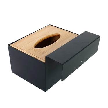 simhoa Support de Distributeur de Gants Boîte de Rangement de Gants Jetable pour Bureau Maison Comptoir Bois