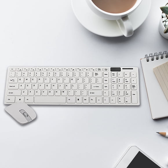 UsRHHA Wireless Keyboard and Mouse Set, 2.4G Thin Silent 1600DPI for Computer PC, Keyboard Mouse Combo