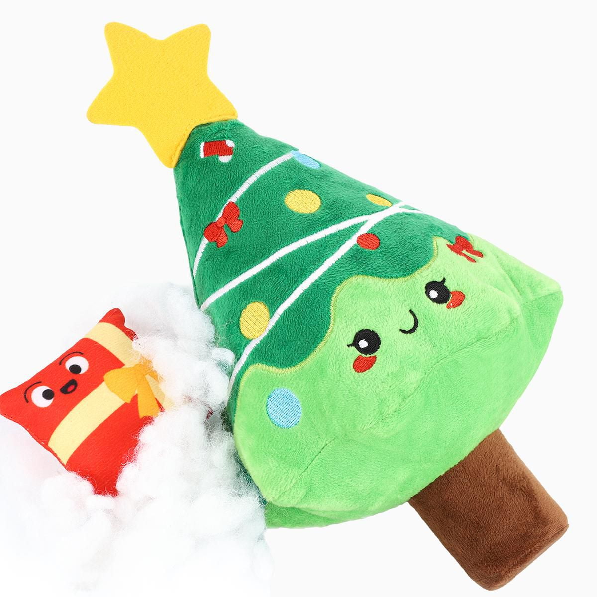 Peluche pour chien Hugsmart en forme de sapin de Noël – Doubley, couineur, pour petits et moyens chiens