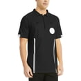 thumbnail image 4 of TOPTIE Chandail d'Arbitre de Soccer pour Hommes Officiels Pro à Manches Courtes Chandails d'Arbitre-noir-m, 4 of 9