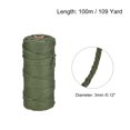 thumbnail image 2 of Unique Bargains Cotton Rope Twine String Twisted Braided Cord, Army Green 100m/109 Yard for Wall Hanging, Macrame Knotting, 2 of 7