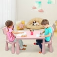 thumbnail image 3 of Gymax Kids Table & 2 Chairs Set Toddler Activity Play Dining Study Desk Baby Gift Pink, 3 of 9