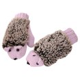thumbnail image 3 of XZNGL Cartoon Hedgehog Wool Double Layer Thermal Insulation with Finger Weave Gloves, 3 of 7