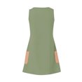 thumbnail image 4 of Timegard Robes pour Femmes Col en V Été Décontracté Robes T-Shirt Sortie de Plage Robe Débardeur avec Poches, 4 of 5