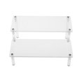 thumbnail image 1 of Abbracc Clear Acrylic Display Stand Riser Shelf Large Holder Storage Rack for Decoration 2 Tiers Widh 20x15cm, 1 of 7