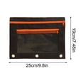 thumbnail image 3 of Apmemiss Trousse à Crayons en Tissu à Trois Trous en Liquidation pour la Rentrée, Double Couche en Maille, Grande Capacité, Fermeture Éclair, 3 of 6