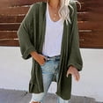 thumbnail image 2 of AherBiu 3/4 Sleeve Cardigan Sweaters for Women Open Front Ribble Knit Outwear Jackets Loungewear, 2 of 6