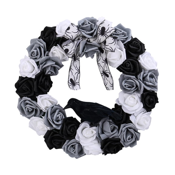HUASHENG Halloween Wreath For Front Door Wall Or Window Décor And Branch Wreath