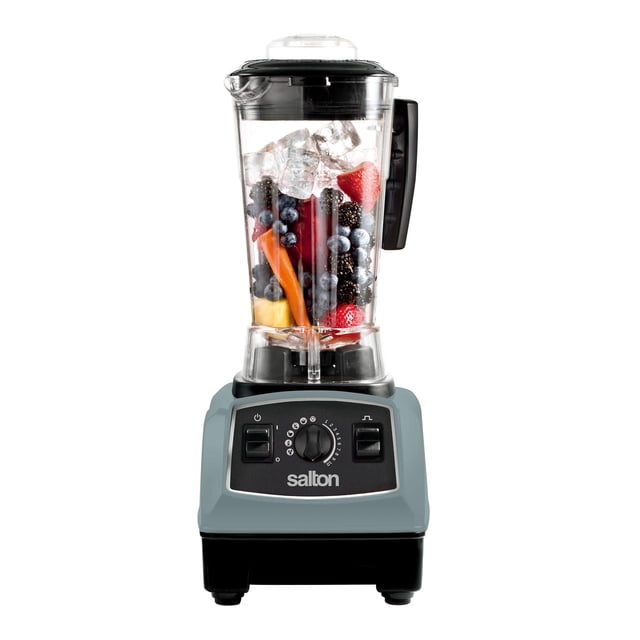 Salton Power Blender PRO 2L Countertop Blender | 2 HP 1500W High Speed 30000 RPM | 8 Blade Ice Crushing System | Smoothie Soup Sauce Blender with 5 Programs Pulse Control | Green Mist (BL2150GM)