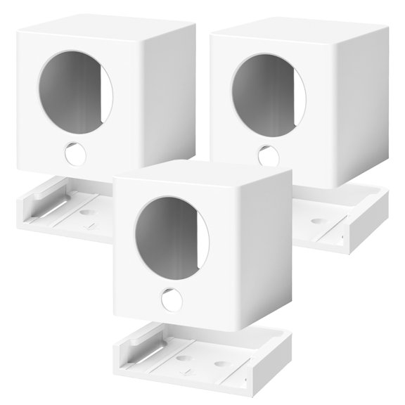 Wyze Cam Mount, Silicone Cover Protective Case Wall Mount Bracket with Wall Mount Base Holder for Wyze Cam iSmartAlarm iSC5D, Protect from Dust/Drop, White (3 Pack)