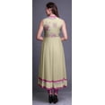 thumbnail image 4 of Bimba Robe Anarkali Ivoire à Fleurs de Chine, Col Mandarin, Sans Manches, Kurtis pour Femmes, Robe Maxi à Imprimé, Petit, 4 of 6
