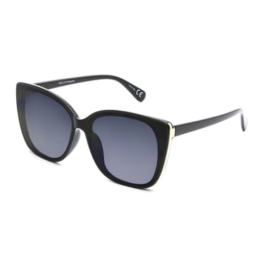 Time & Tru Ladies Black and Gold Cat-Eye Sunglasses
