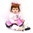 thumbnail image 3 of Realistic Reborn Doll 22 Inch Lifelike Handmade Soft Body Toy Reborn Baby Girl with Panda Gift Set, 3 of 6