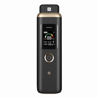 AMERTEER Analyseur de Respiration Cétonique Professionnel Testeur de Haute Précision pour le Suivi de Vos Cétones Noir