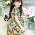 thumbnail image 4 of LUOGENLI Robe Bébé Robes pour Bébés Filles Robe Maxi pour Filles Été Beige Vert Pâle 5-6 Ans, 4 of 4
