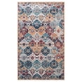 thumbnail image 1 of JML Area Rug 4'x6' Retro Accent Non-Slip Indoor Carpet Blue & Yellow & Red Floral Foldable Rugs for Living Room Bedroom Office Home Decor, 1 of 5