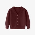 thumbnail image 3 of Liyamei Unisex Boy' Girls' Cardigans Sweater V Neck Long Sleeve Button Soild Knit Sweaters For 2 10 Years, 3 of 3