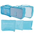 thumbnail image 4 of Packing Bag, Lightweight 6Pcs/Set Storage Bag, Nylon Cloth Material Two-Way Zipper And Stitching For Travel Storing Clothes Bras, Socks Blue, 4 of 8