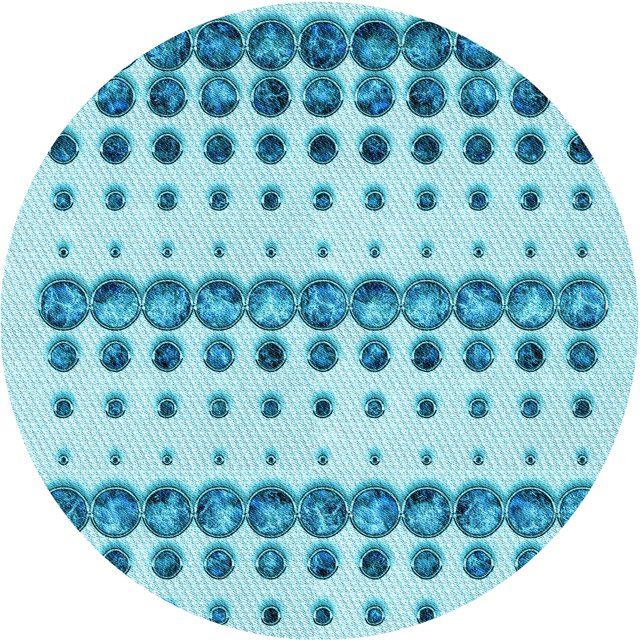 Ahgly Company Tapis d'Intérieur Ronds Transitionnels Lavables à la Machine Bleu Ivy Blue, 8 Pieds Rond