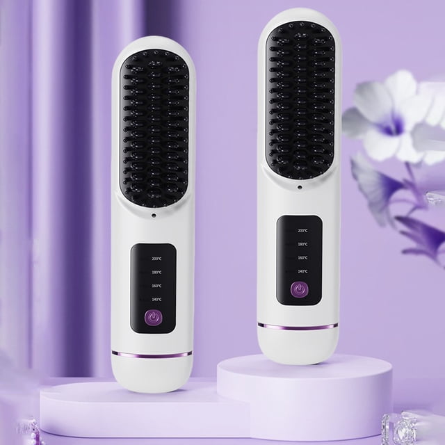 Vaidha Upgraded Negative Hydronium Charging Straight Hair Comb Smoothly Hair Without Damaging It Four Speed Temperature Adjustment Portable For Curling And Pulling