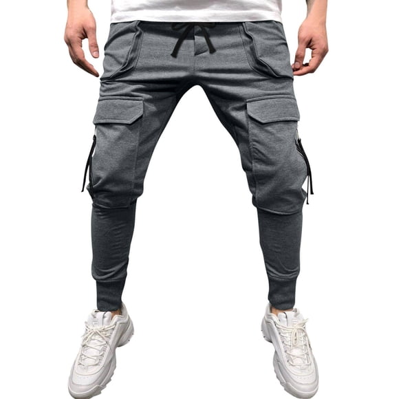 Ketyyh-chn99 Sweat Pants Men Gym Clothes Mens Gym Shorts Cargo Cotton Men's Summer Shorts Sports Men's Pants Grey,2XL