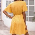 thumbnail image 3 of SMihono Robe d'Été Grande Taille pour Femmes 2023 Mode Imprimée Décontractée Printemps et Été Col en V Manches Courtes Longueur Genou, 3 of 3