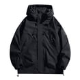 thumbnail image 4 of NJDVHB Trench Coats for Men Outdoor Mountaineering And Riding Windproof Work Coat,Black,M, 4 of 4