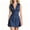 Blue, variant on CHUMUD Summer Dresses for Women Sleeveless Collared Denim Mini Dress with Button-Front, Casual Fitted A-Line Jean Dress