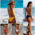 thumbnail image 5 of One Piece Swimsuits Women Bathing Suit V Neck Swimwear Tummy Control Monokini Sexy Cross Backless Swimming Suits, 5 of 5