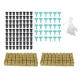 thumbnail image 2 of 72 Sets Rockwool Cubes and Net Pots, Water Absorption Strong Air Permeability High Germination Rates 1 Inch Rock Wool Planting Cubes  for Hydroponics, 2 of 7