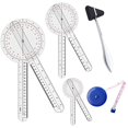 thumbnail image 1 of OIIKI, 5 Piece Physical Therapy Set, Including 12/8/6 inch Goniometer, Taylor Hammer, Tape Measure, 1 of 4