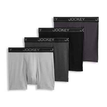 Jockey Boxeur-Brief Léger pour Hommes en Mélange de Coton 5 Po - Lot de 4