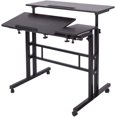 thumbnail image 1 of Chariot de Bureau Assis-Debout Mobile Rehausseur Table Debout Poste de Travail Bureau Mobile Hauteur Réglable Assis-Debout Bureau de Bureau, 1 of 6