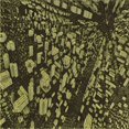 thumbnail image 1 of Ahgly Tapis d'Intérieur Lavable en Machine Carré Transitionnel Jaune Foncé Vert, 7 Pieds Carré, 1 of 7