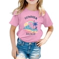 thumbnail image 1 of Chandails pour Filles Été Chandails à Manches Courtes pour Filles Chandails d'Été pour Ados Hauts à Col Rond pour Filles 6-7 Ans Tenue pour Fille, 1 of 3