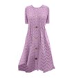 thumbnail image 3 of Mgmyaa Robe d'Été Décontractée pour Femme à Manches Courtes, Midi à Boutons, Robe de Plage, de Voyage et de Vacances, 3 of 3