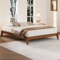 thumbnail image 1 of MODERNLUXE King Size Dry Bamboo Platform Bed, 12" H Bed Frame with Wood Slat Support, No Box Spring Needed, Easy Assembly, Brown, 1 of 7
