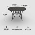 thumbnail image 3 of Four Seasons Courtyard Palermo Slat Top Dining Table with Umbrella Hole, 3 of 7