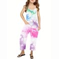 thumbnail image 1 of RXIRUCGD Girls Casual Jumpsuits Sleeveless Summer Rompers Long Pants With Pockets For 5-14 Years( Multicolor, Size:5-6 Years ), 1 of 6