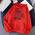thumbnail image 2 of WEAIXIMIUNG Sweatshirts Zippés pour Femmes Hoodie Décontracté et Confortable Automne Hiver avec Col Rond Manches Longues Poche et Imprimé Lettre, 2 of 3