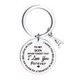 thumbnail image 3 of Creative DIY To My Son Stainless Steel Last Name 26 Letter Keychain 2.5x2.5cm, 3 of 8