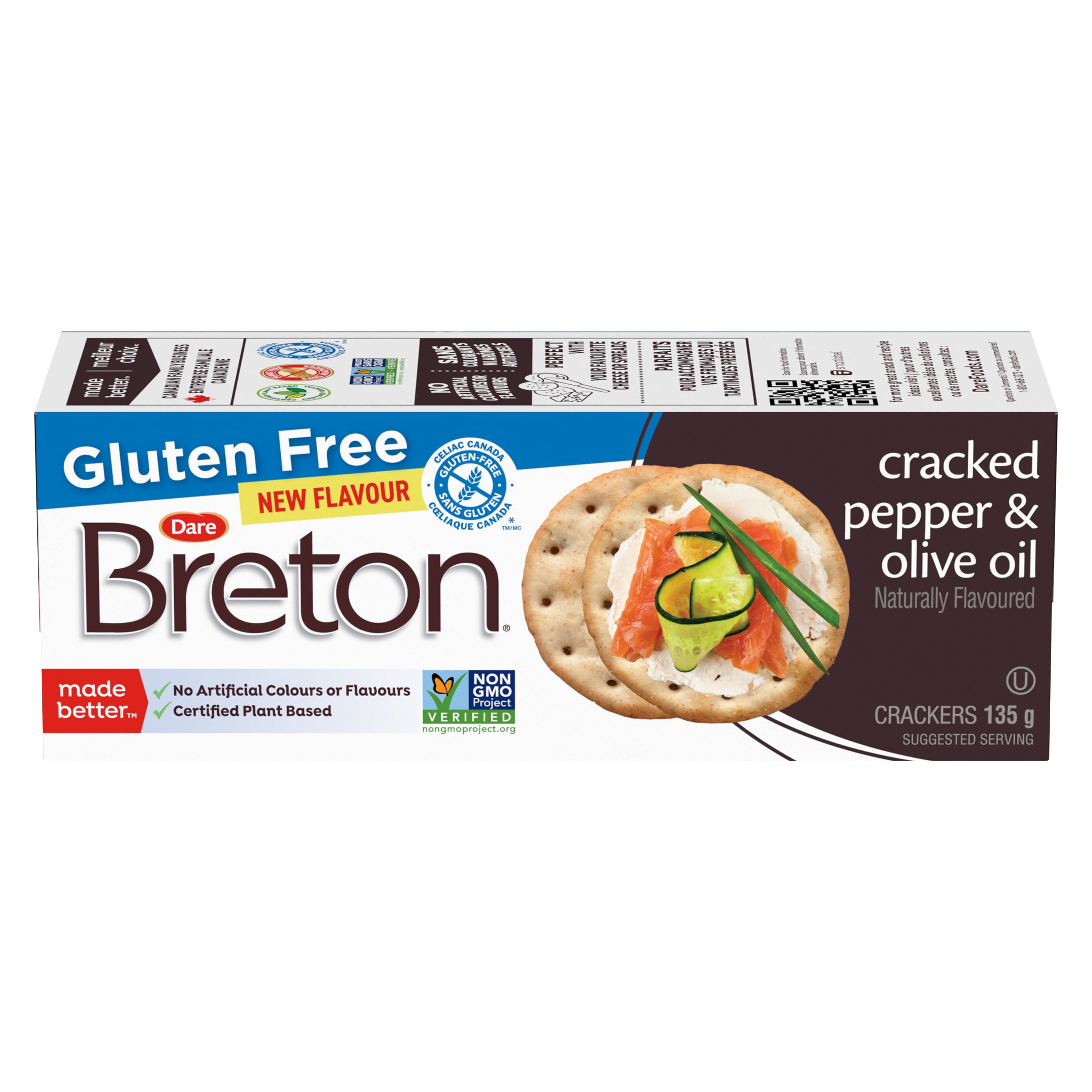 Dare Breton Gluten Free Cracked Pepper and Olive Oil