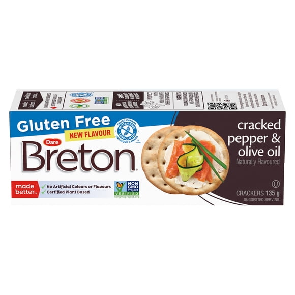Dare Breton Gluten Free Cracked Pepper and Olive Oil
