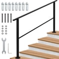 thumbnail image 1 of Rampes à Main en Métal pour Marches Extérieures, Trousse de Main Courante d'Escalier Extérieure, Trousse de Rambarde d'Escalier à Hauteur Réglable pour Béton, Véranda et Terrasse, Facile à Installer, 1 of 7